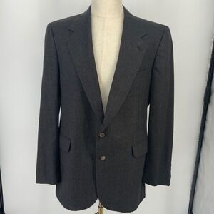 Evan Picone Tailored For Joslins Mens Charcoal Gray Wool Blend Sport Coat Blazer